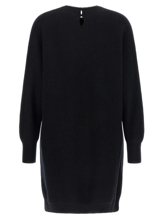 Brunello Cucinelli Black Virgin Wool Short Dress