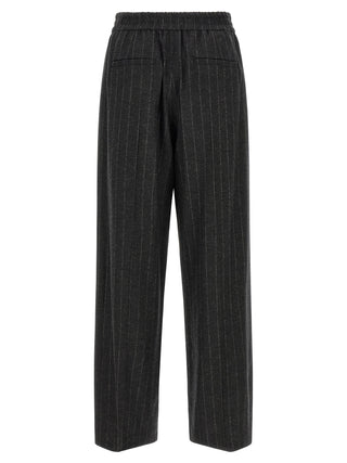Brunello Cucinelli Gray Virgin Wool Casual Pants