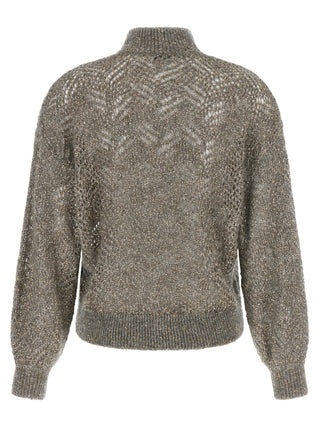 Brunello Cucinelli Gray Polyamide Cardigan