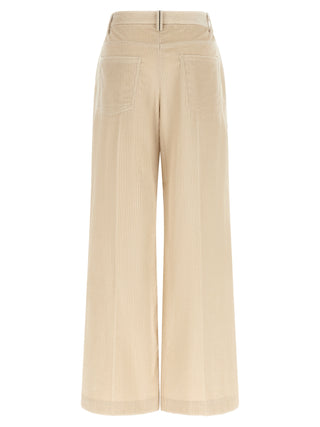Brunello Cucinelli Beige Cotton Casual Pants