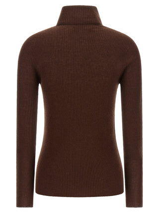 Fabiana Filippi Brown Virgin Wool Cardigan