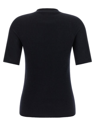 Fabiana Filippi Blue Virgin Wool T-Shirt
