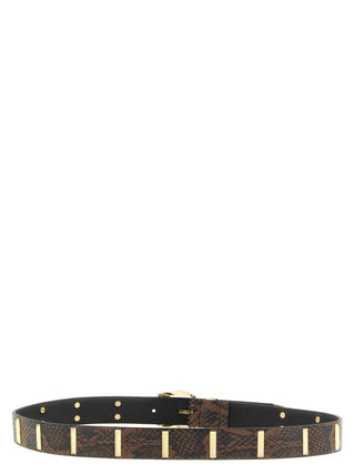 PINKO Gray Calfskin Regular Belt