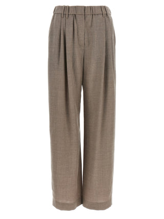 Brunello Cucinelli Gray Virgin Wool Casual Pants