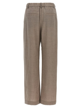 Brunello Cucinelli Gray Virgin Wool Casual Pants