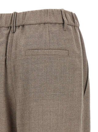 Brunello Cucinelli Gray Virgin Wool Casual Pants
