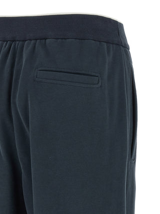 Brunello Cucinelli Blue Cotton Joggers (Workout Pants)