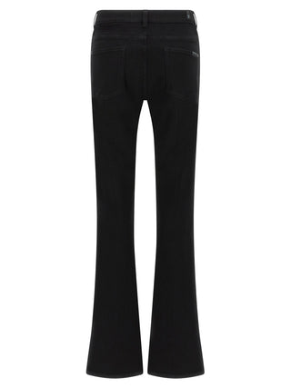 7 For All Mankind Black Cotton Bootcut Jeans