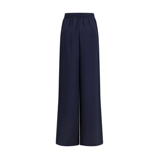 Max Mara Blue Silk Casual Pants