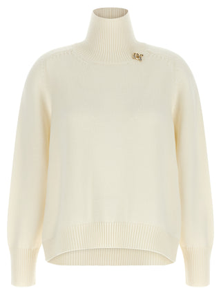 Fabiana Filippi White Virgin Wool Cardigan