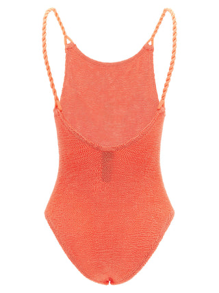 Hunza G Orange Polyamide One-Piece Swimsuit