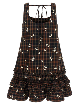 Ganni Brown Organic Cotton Short Dress