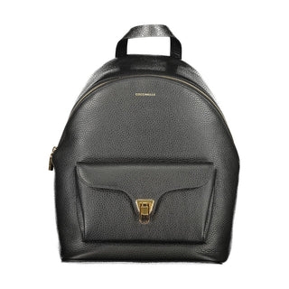 Coccinelle Black Leather Women Backpack