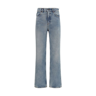 Golden Goose Blue Cotton Straight-Leg Jeans