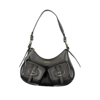 Coccinelle Nero Leather Women's Bag with Multiple Pockets
