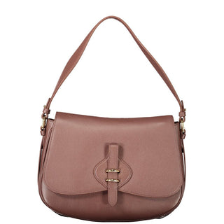 Coccinelle Brown Leather Women's Bag with Removable Strap and Compartments