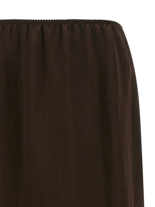 Twinset Brown Marabou Midi Skirt