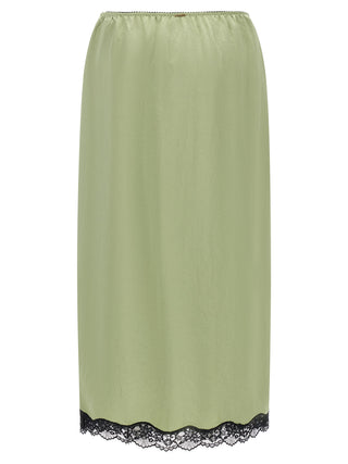 Twinset Bicolor Marabou Midi Skirt