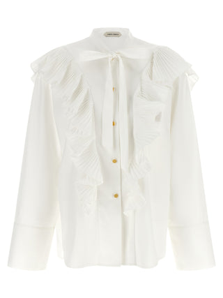 Alberta Ferretti White Cotton Blouse