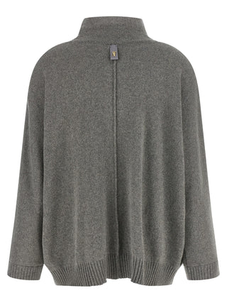 Alberta Ferretti Gray Cashmere Cardigan