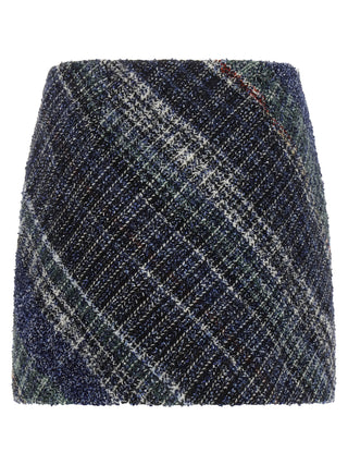 Missoni Blue Wool Long Skirt