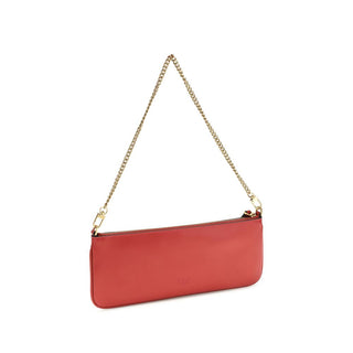 PINKO Red Calf Leather Bos Taurus Shoulder Bag
