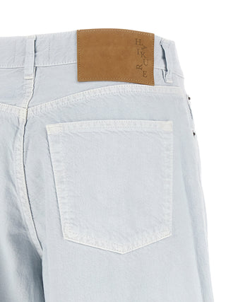 Haikure White Cotton Relaxed Fit Jeans