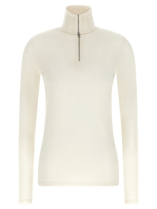 Jil Sander White Polyester Cardigan