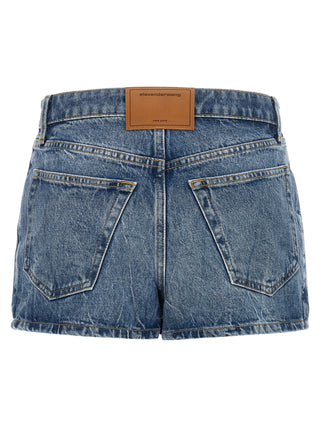 Alexander Wang Blue Cotton Bermuda Shorts
