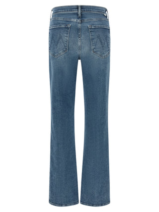 Mother Denim Blue Cotton Flared Jeans