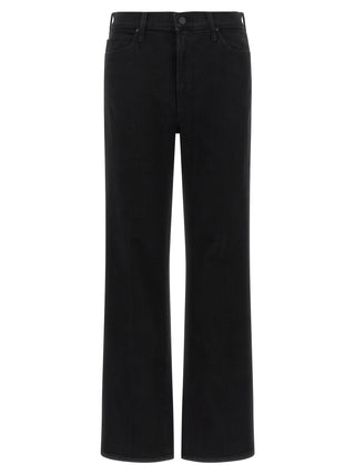 Mother Denim Black Cotton Flared Jeans
