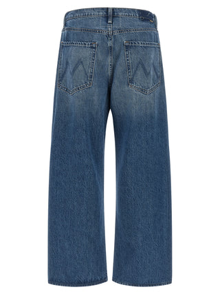 Mother Denim Blue Cotton Relaxed Fit Jeans