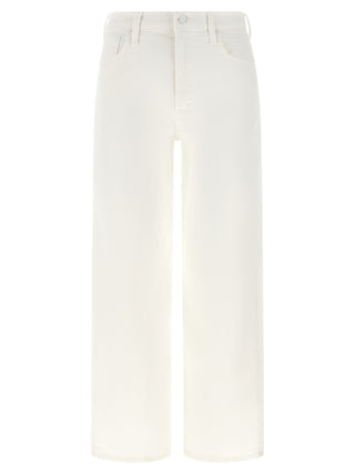 Mother Denim White Cotton Straight-Leg Jeans