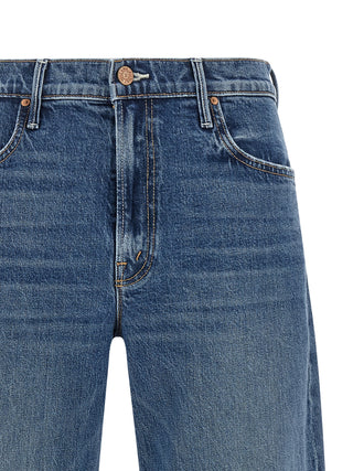 Mother Denim Blue Cotton Cropped Jeans