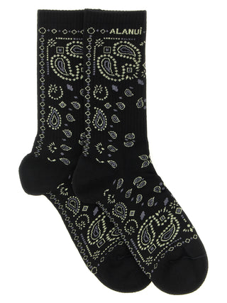 Alanui Black Cotton Socks