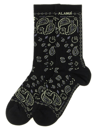 Alanui Black Cotton Socks