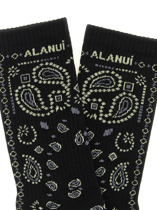 Alanui Black Cotton Socks