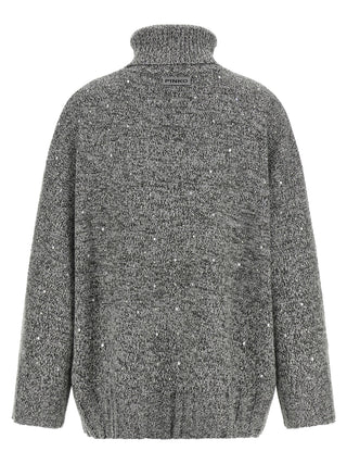 PINKO Gray Polyester Cardigan