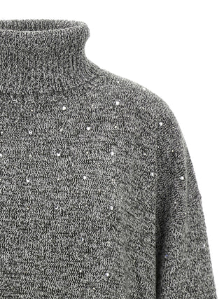 PINKO Gray Polyester Cardigan