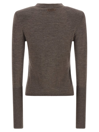PINKO Brown Wool Cardigan
