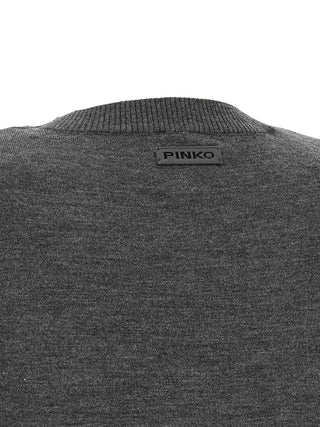 PINKO Gray Wool Cardigan