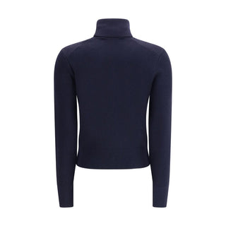 Ami Paris Blue Merino Wool Turtleneck
