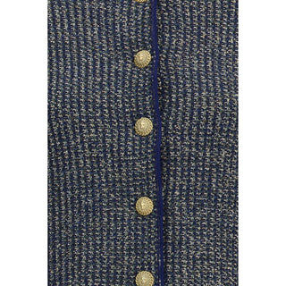 Balmain Blue Polyamide Cardigan