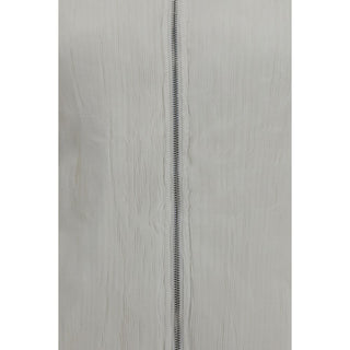 Gongdid Design White Polyester Full-Length Jacket
