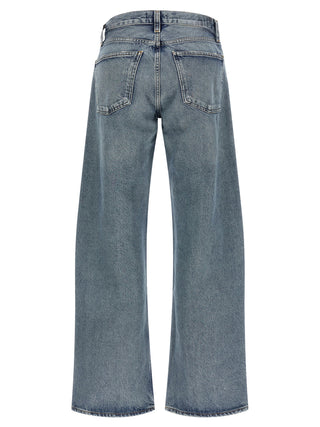 Agolde Blue Cotton Relaxed Fit Jeans