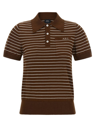 A.P.C. Brown Cotton Polo Shirt