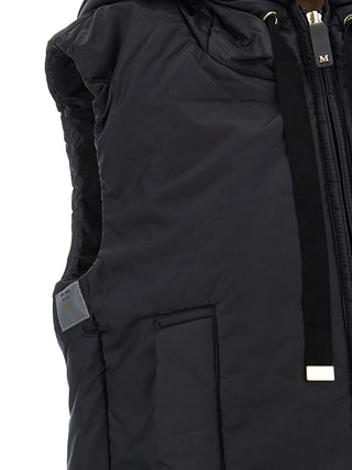 Max Mara Black Polyester Sleeveless Jacket