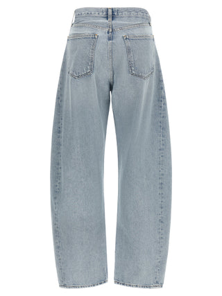 Agolde Blue Cotton High-Waisted Jean