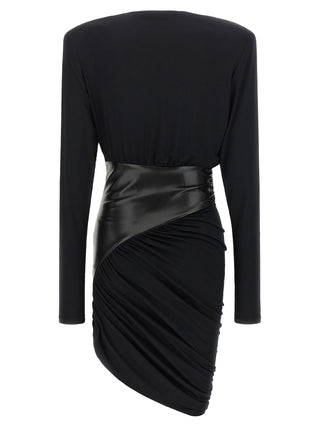 The Andamane Black Viscose Short Dress