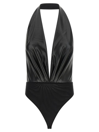 The Andamane Black Polyester Bodysuit
